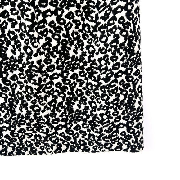 Express Black White Cheetah Leopard Animal Print Stretch Pencil Skirt Small - Picture 8 of 8